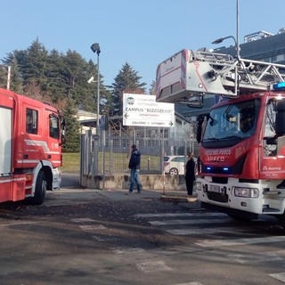 I vigili del fuoco sul posto