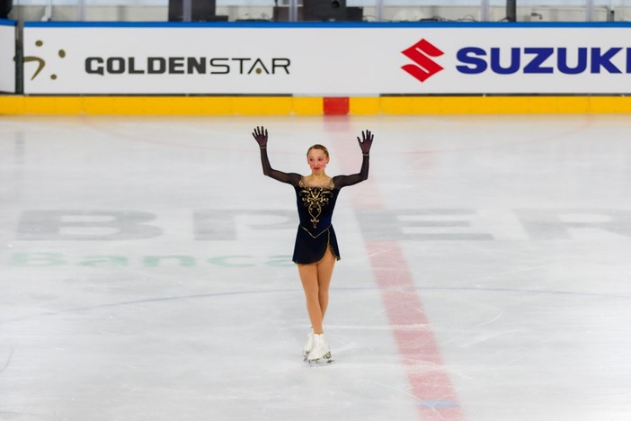 Mille applausi per Ginevra Negrello, che resta tra le grandi del pattinaggio italiano ai campionati assoluti di Varese (foto Emanuele Scordo)