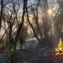 Incendio nel bosco a Maccagno: i vigili del fuoco circoscrivono le fiamme e salvano un'abitazione