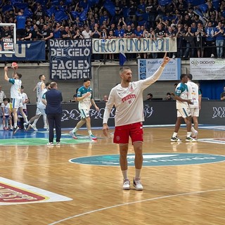 Giancarlo Ferrero prima dell'inizio di gara 2 di finale dei playoff di Serie A2