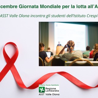 Giornata Mondiale per la lotta contro l’Aids: Asst Valle Olona incontra gli studenti del liceo Crespi di Busto Arsizio