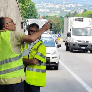 Gli addetti di Ansfisa in azione durante l'ispezione