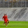 Stefano Banfi, 24 anni, bomber del Varese e del campionato con 5 gol ha appena perso il carissimo nonno Carlo, suo primo tifoso che lo ha seguito fin da piccolo (foto Ezio Macchi)