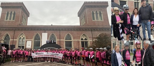 VIDEO E FOTO. C'è una Busto che vede rosa oltre la pioggia: è quella che pedala fino a Scopello