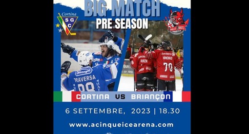 Il 6 settembre è Italia-Francia all’Acinque Ice Arena: Briançon-Cortina si sfidano sul ghiaccio di Varese
