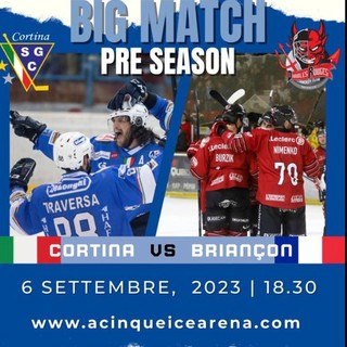 Il 6 settembre è Italia-Francia all’Acinque Ice Arena: Briançon-Cortina si sfidano sul ghiaccio di Varese