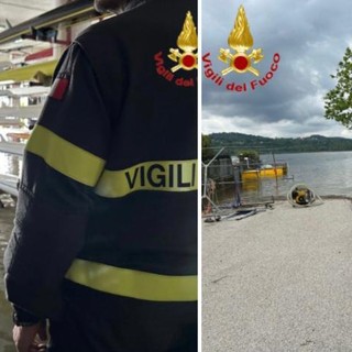 Il grande gesto dei vigili del fuoco in aiuto alla Canottieri Varese. «L'hangar era sommerso d'acqua, grazie a loro respiriamo»