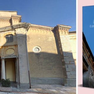 La Basilica di San Vittore di Arcisate e la copertina del libro &quot;Chiese in Valceresio&quot;