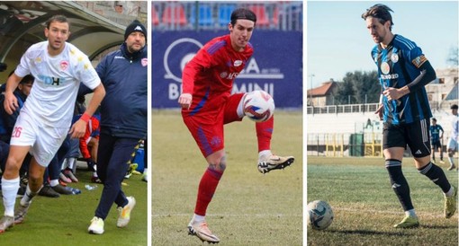 Valagussa &quot;spinto&quot; da mister Floris (foto Macchi), Mapelli baluardo Varesina (foto Scaringi) e Scapinello capitano della Solbia (foto Lucchi)