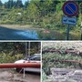 La foto scattata oggi (in alto) e le due inviate in redazione (sotto) da un nostro lettore sull'area all'inizio di via Gasparotto dopo l'incrocio con viale Borri