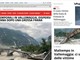 Alcuni giornali online ticinesi sul disastro in Vallemaggia: Ticinonews, laRegione e Tio con i titoli principali di questa mattina