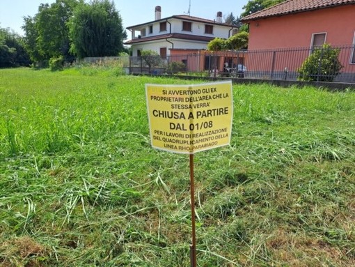 Un cartello sui lavori a Vanzago, dal sito del Comune