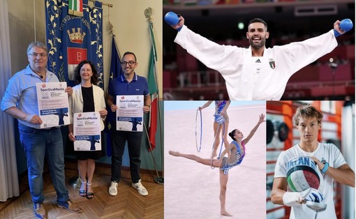 Nella foto a sinistra Enrico Anghilante, la vicesindaco Manuela Maffioli e l'assessore Maurizio Artusa. A lato in senso orario Busà, Malan e Centofanti