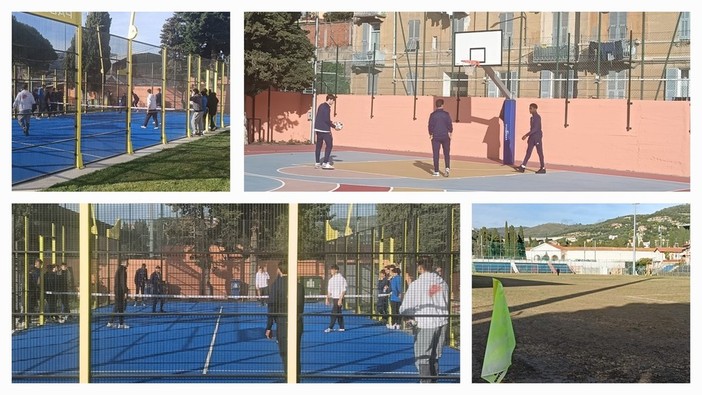 Oggi i giocatori dell'Imperia hanno giocato a padel e a basket