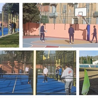 Oggi i giocatori dell'Imperia hanno giocato a padel e a basket