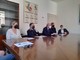 I partecipanti alla conferenza stampa convocata al Comando vigili di via Ferraris