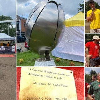 Passato, presente e futuro all'Aldo Levi di Giubiano: due bimbi pronti a calciare tra i pali, l'ovale rivolto verso il cielo di Gianmario Rossi e le premiazioni per il miglior giocatore Luca Perin, l'uomo squadra Sirio Pari e la bislonga d'oro per Marco Talacchini