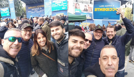 Manifestazione per i valori dell’Occidente, in piazza anche la Lega di Busto: «No alla violenza»