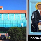 In Tribunale a Busto l'icona del Beato Rosario Livatino. La benedice l'Arcivescovo Delpini