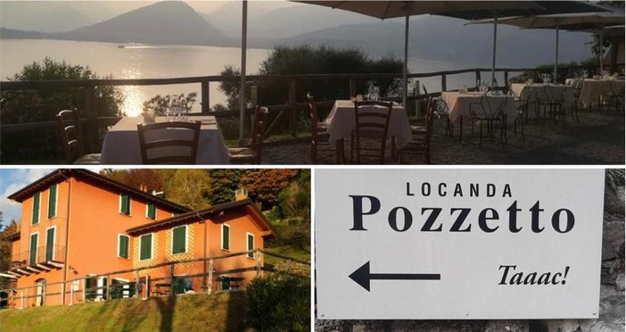 La Locanda Pozzetto in località Monteggia a Laveno Mombello, tra le colline a ridosso del Sasso del Ferro, da cui si può godere un panorama mozzafiato sul lago Maggiore con vista sulle Isole Borromee