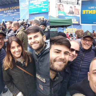 Manifestazione per i valori dell’Occidente, in piazza anche la Lega di Busto: «No alla violenza»