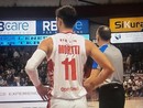 Davide Moretti, autore di 21 punti nella sconfitta contro la Reyer Venezia