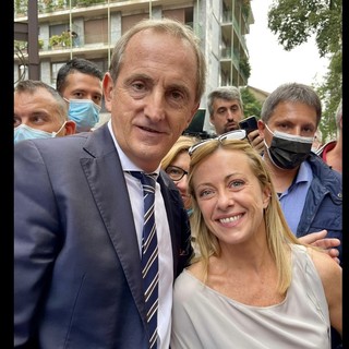 Giorgia Meloni con Emanuele Antonelli