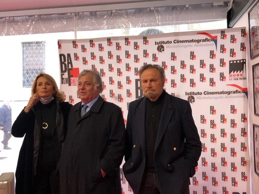 Franco Nero con Sandro Munari e Paola Poli