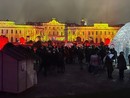 Piazza Monte Grappa un anno fa durante le feste natalizie