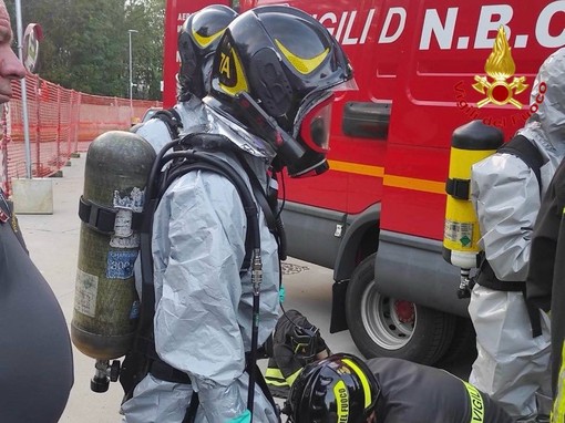 I vigili del fuoco sul posto