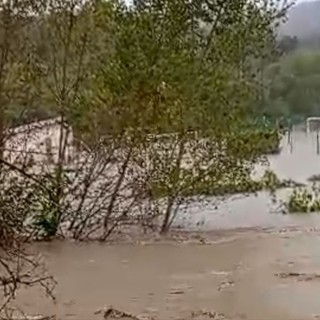 MALTEMPO IN LIGURIA/2. Il Bormida esonda e invade lo stadio (video)