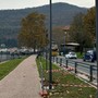 Il nuovo tratto di lungolago oggetto dei lavori d'installazione dei nuovi impianti (foto Comune di Porto Ceresio)