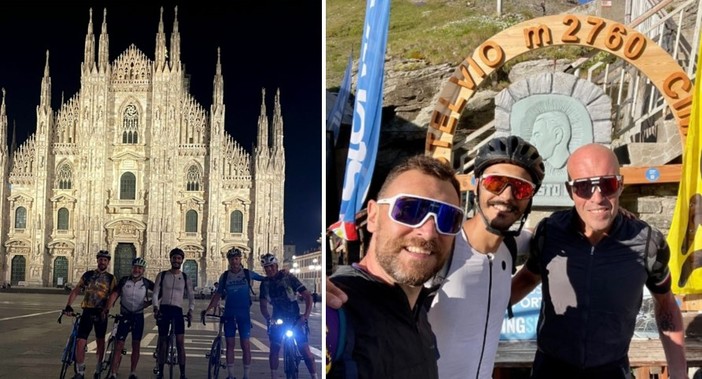 Nuova impresa del gruppo Oxygen Triathlon: partenza dal Duomo di Milano, arrivo alla cima dello Stelvio