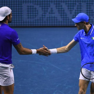 Matteo Berrettini e Jannik Sinner, il doppio dei sogni italiani in Coppa Davis - Afp