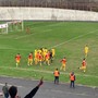 Gioia Saluzzo a Masnago. Sotto il vivaio biancorosso in campo al Franco Ossola prima di Varese-Saluzzo