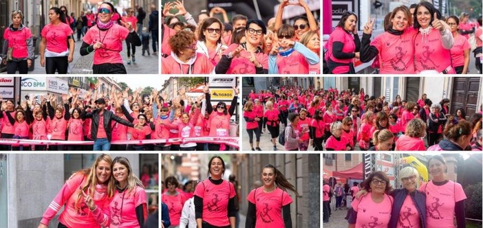 Una marea rosa sulle strade di Varese per la StraWoman (foto Michele Del Re)