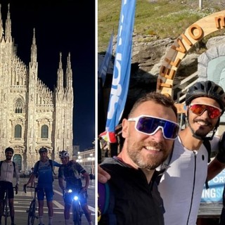 Nuova impresa del gruppo Oxygen Triathlon: partenza dal Duomo di Milano, arrivo alla cima dello Stelvio