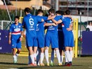 Varesina, la famiglia del gol dopo il 3-0 di Gasparri (foto Enrico Scaringi)